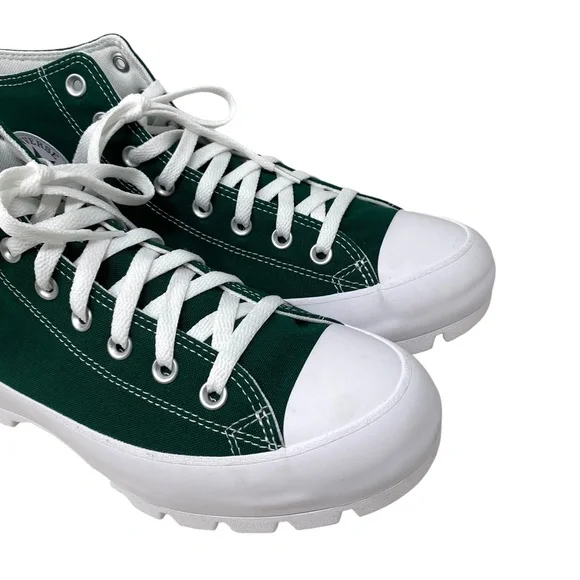 Converse Ctas Lugged Shoes Casual Canvas Green White Women Custom 571211C-WTGRWT - Picture 4 of 11
